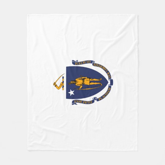 Massachusetts State Flag Design Fleece Deken (Voorkant)