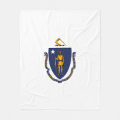 Massachusetts State Flag Design Fleece Deken (Voorkant)
