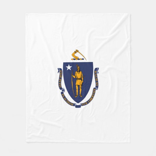Massachusetts State Flag Design Fleece Deken (Voorkant)