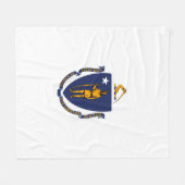 Massachusetts State Flag Design Fleece Deken (Voorkant (Horizontaal))