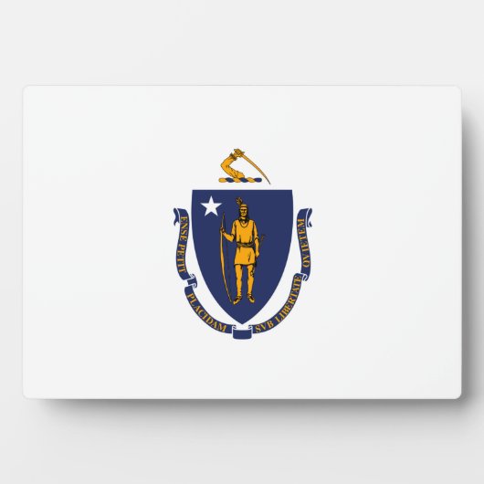 Massachusetts State Flag Design Fotoplaat (voorkant)