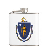 Massachusetts State Flag Design Heupfles (Voorkant)