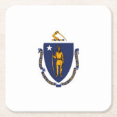 Massachusetts State Flag Design Kartonnen Onderzetters (Voorkant)