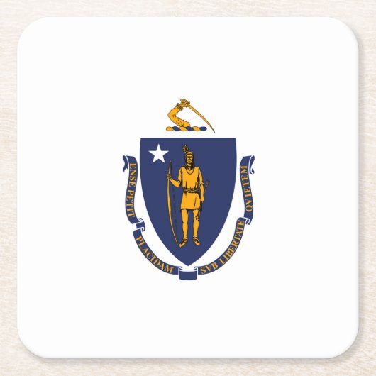 Massachusetts State Flag Design Kartonnen Onderzetters (Voorkant)