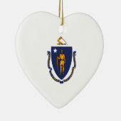 Massachusetts State Flag Design Keramisch Ornament (Rechts)