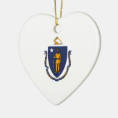 Massachusetts State Flag Design Keramisch Ornament (Links)