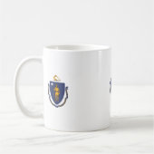 Massachusetts State Flag Design Koffiemok (Links)
