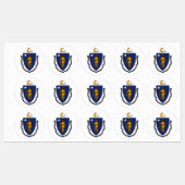 Massachusetts State Flag Design Labels (Vel)