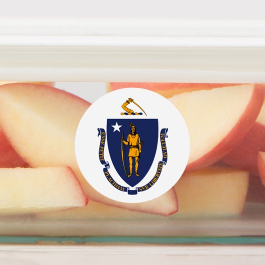 Massachusetts State Flag Design Labels (Aangebracht)