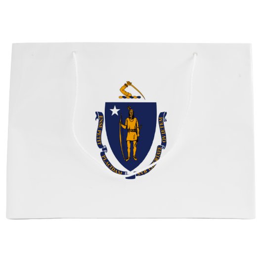 Massachusetts State Flag Design Large Cadeautasje (Voorkant)