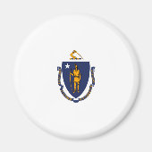 Massachusetts State Flag Design Magneet (Voorkant)