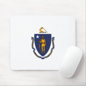 Massachusetts State Flag Design Muismat (Met muis)