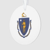 Massachusetts State Flag Design Ornament (voorkant)