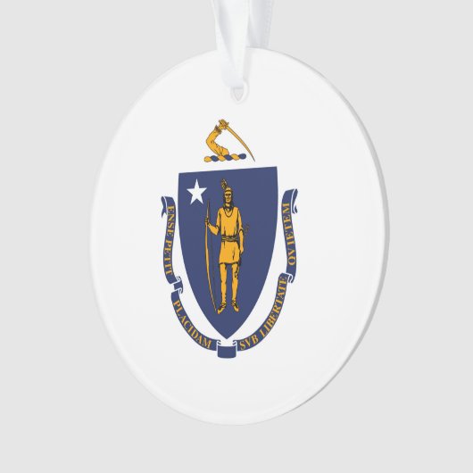 Massachusetts State Flag Design Ornament (voorkant)