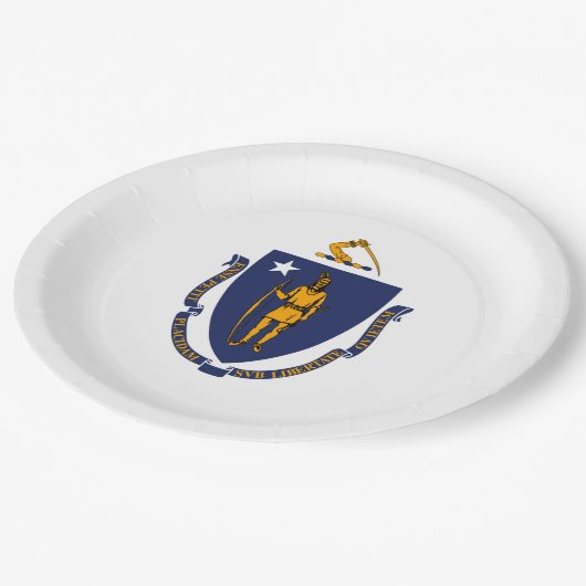 Massachusetts State Flag Design Papieren Bordje