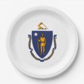 Massachusetts State Flag Design Papieren Bordje (Voorkant)