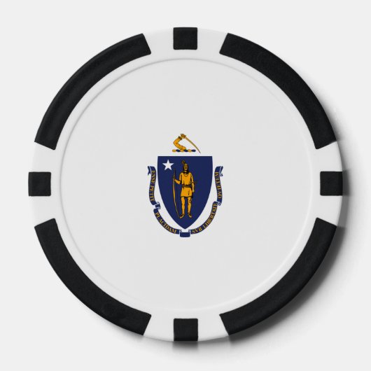 Massachusetts State Flag Design Poker Chips (Voorkant)