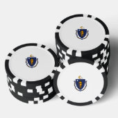 Massachusetts State Flag Design Poker Chips (Opstapeling)