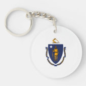 Massachusetts State Flag Design Sleutelhanger (Voorkant)