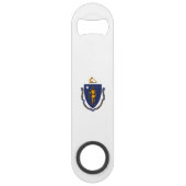Massachusetts State Flag Design Speed Flessenopener (Achterkant)