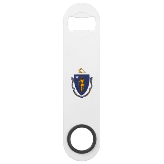 Massachusetts State Flag Design Speed Flessenopener (Achterkant)