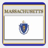 Massachusetts State Flag Design Sticker (Voorkant)