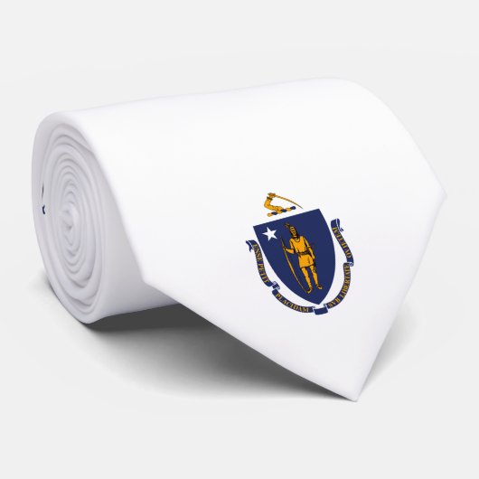 Massachusetts State Flag Design Stropdas (Opgerold)