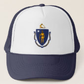 Massachusetts State Flag Design Trucker Pet (Voorkant)