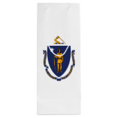 Massachusetts State Flag Design Wijn Cadeautas (Achterkant)