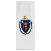 Massachusetts State Flag Design Wijn Cadeautas (Voorkant)