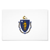 Massachusetts State Flag Foto Afdruk (Voorkant)