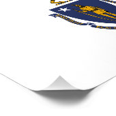 Massachusetts State Flag Foto Afdruk (Hoek)