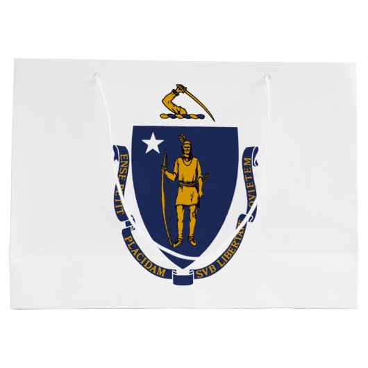 Massachusetts State Flag Groot Cadeauzakje (Achterkant)