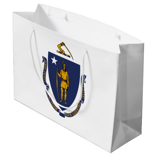 Massachusetts State Flag Groot Cadeauzakje (Achterkant Gekanteld)