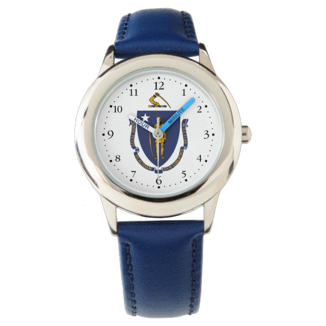 Massachusetts State Flag Horloge (Voorkant)