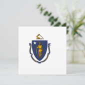 Massachusetts State Flag Kaart (Staand voorkant)