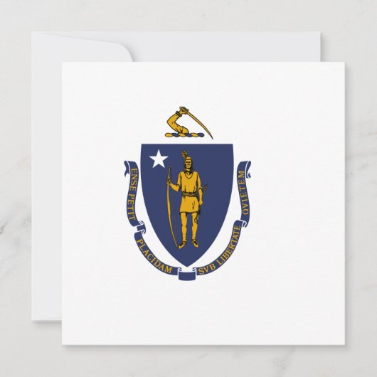 Massachusetts State Flag Kaart (Voorkant)