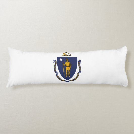 Massachusetts State Flag Lichaamskussen (Voorkant)