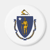 Massachusetts State Flag Magneet (Voorkant)