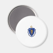 Massachusetts State Flag Magneet (Voorkant / Achterkant)