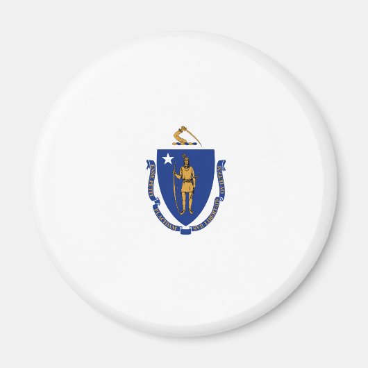 Massachusetts State Flag Magneet (Voorkant)