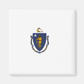 Massachusetts State Flag Magneet (Voorkant)