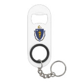 Massachusetts State Flag Mini Flessenopener (Achterkant)