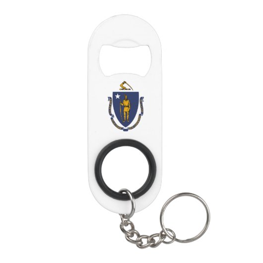 Massachusetts State Flag Mini Flessenopener (Achterkant)