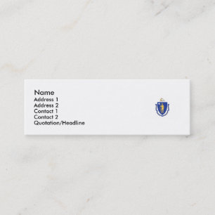 Massachusetts State Flag Mini Visitekaartje