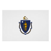 Massachusetts State Flag Perfect Poster (Voorkant)