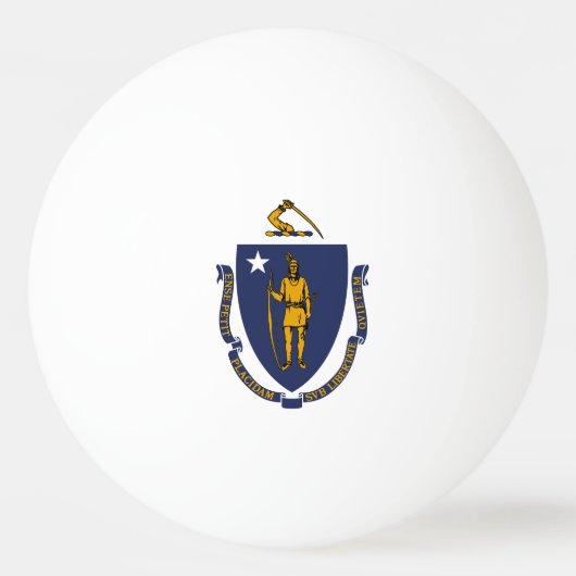 Massachusetts State Flag Pingpongbal (Voorkant)