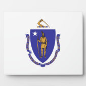 Massachusetts State Flag Plaque Fotoplaat (Voorkant)