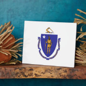 Massachusetts State Flag Plaque Fotoplaat (Zijkant)