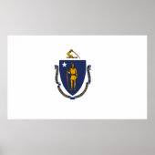 Massachusetts State Flag Poster (Voorkant)